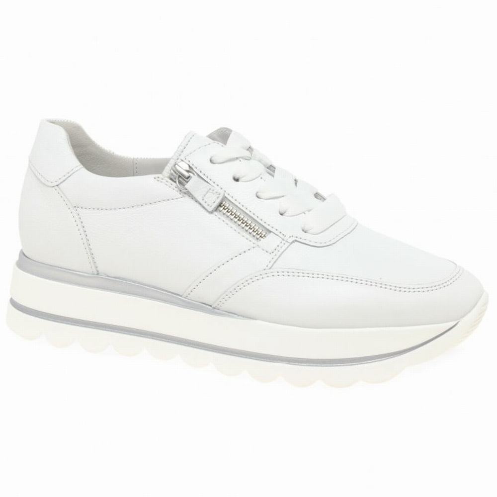 White Gabor Lancer Women Trainers | QCGN-73609