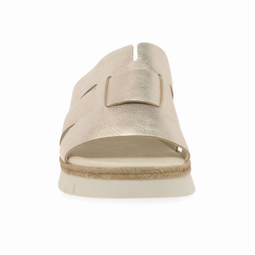 White Gabor League Mule Women Wedge Sandals | QXGB-24038