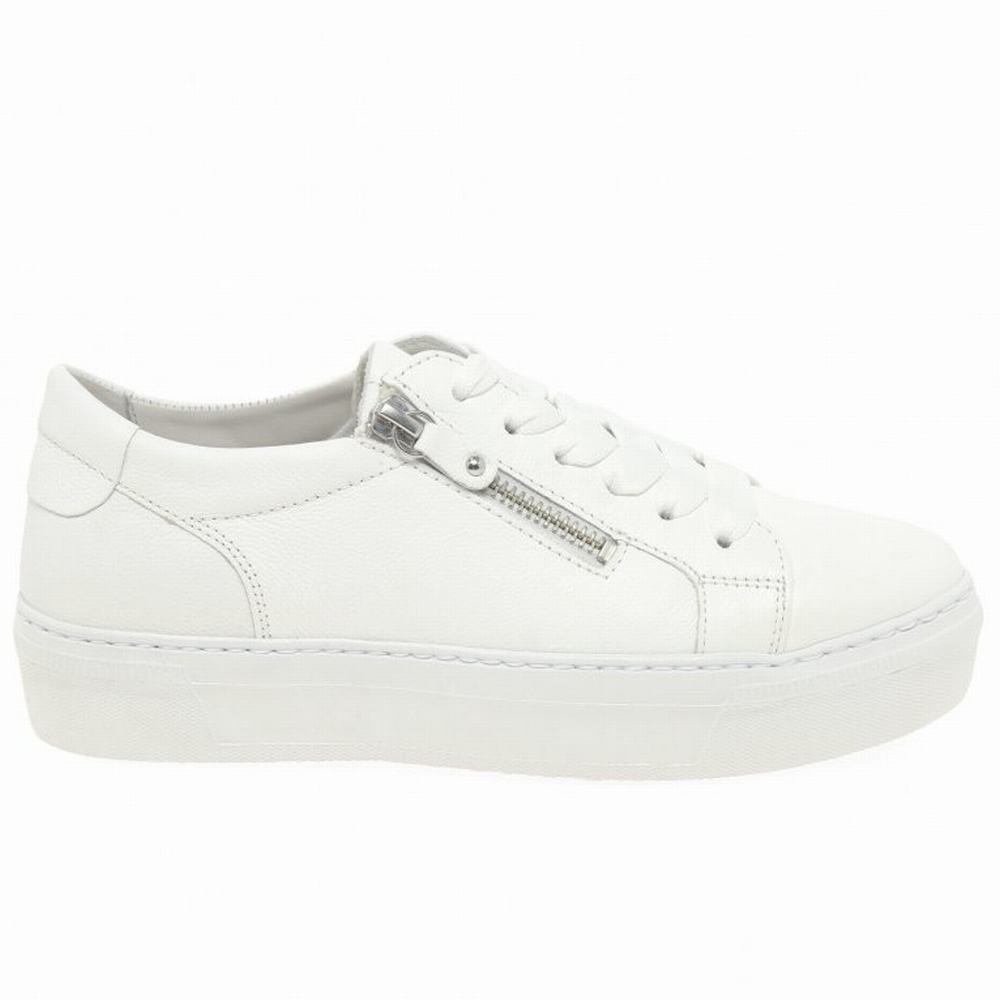 White Gabor Michaela Women Trainers | IBFW-10589