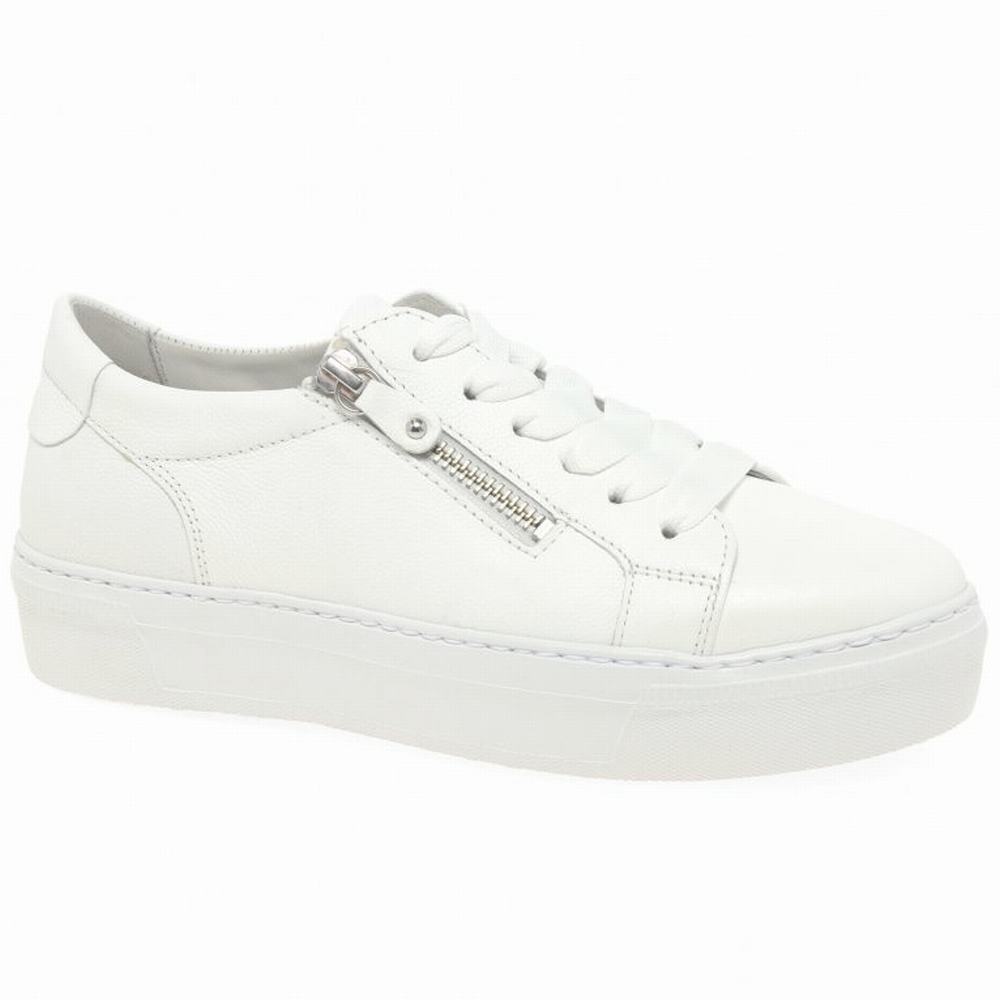 White Gabor Michaela Women Trainers | IBFW-10589