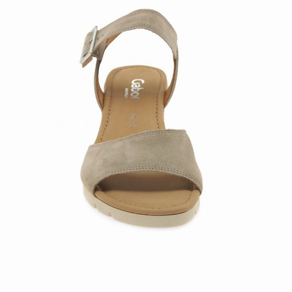 White Gabor Nieve Women Wedge Sandals | UGPD-31687