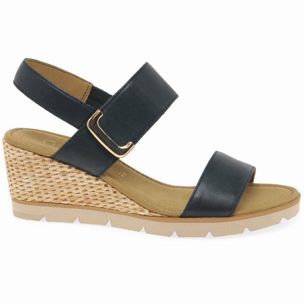 White Gabor Porter Women Wedge Sandals | RJLA-12854