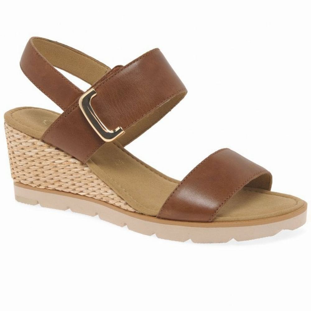 White Gabor Porter Women Wedge Sandals | VNYQ-79580