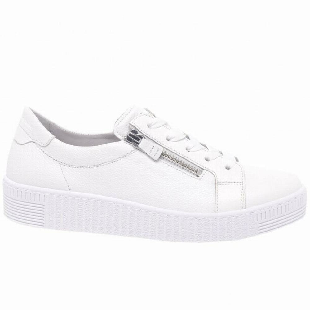 White Gabor Wisdom Casual Women Trainers | QHMI-39847