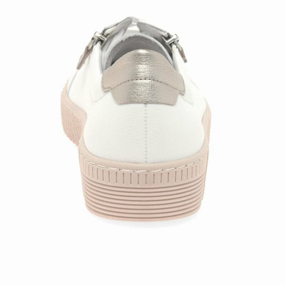 White Gabor Wisdom Casual Women Trainers | IVQE-65430