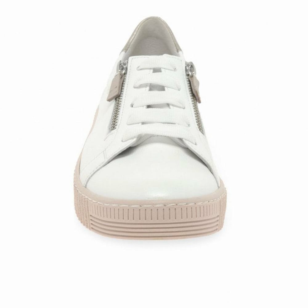 White Gabor Wisdom Casual Women Trainers | IVQE-65430