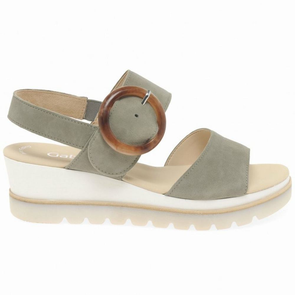 White Gabor Yeo Women Wedge Sandals | PBCT-05932