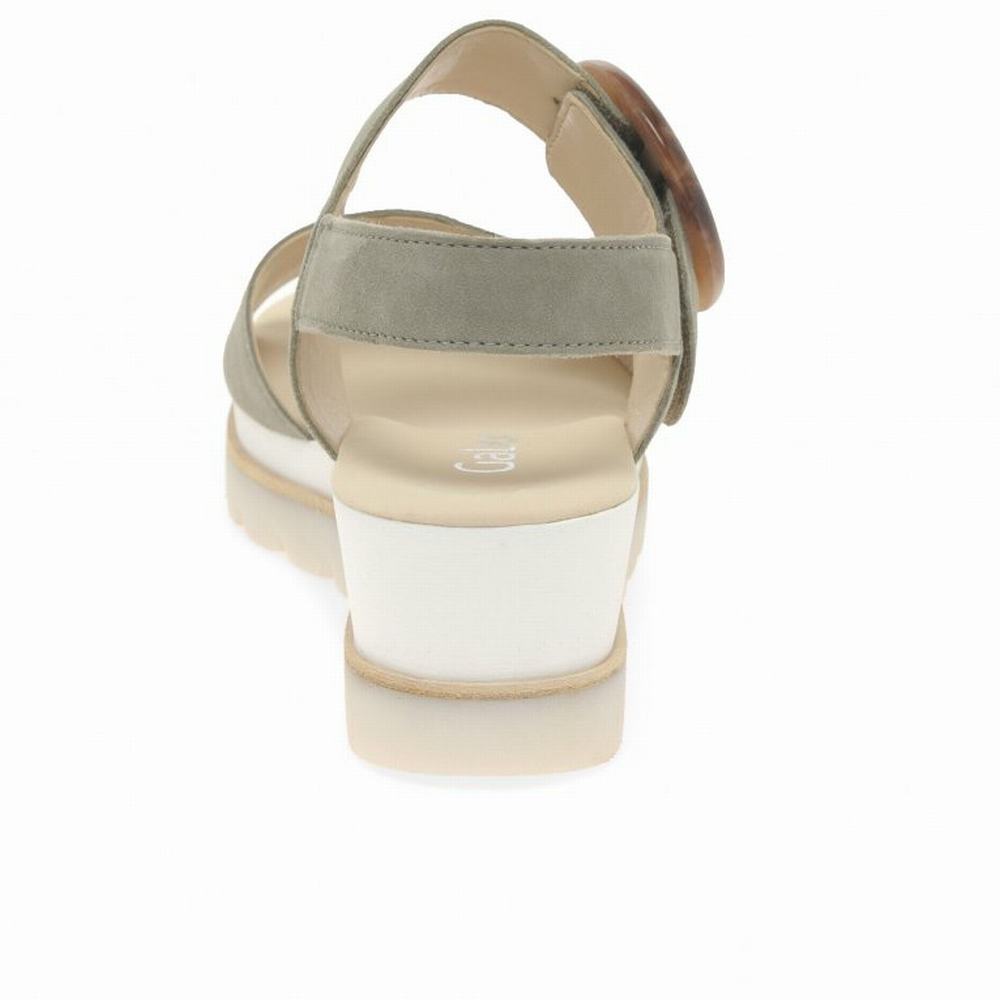 White Gabor Yeo Women Wedge Sandals | PBCT-05932