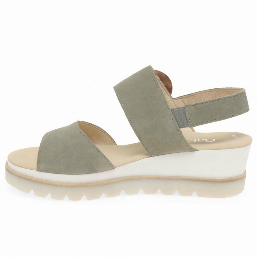 White Gabor Yeo Women Wedge Sandals | PBCT-05932