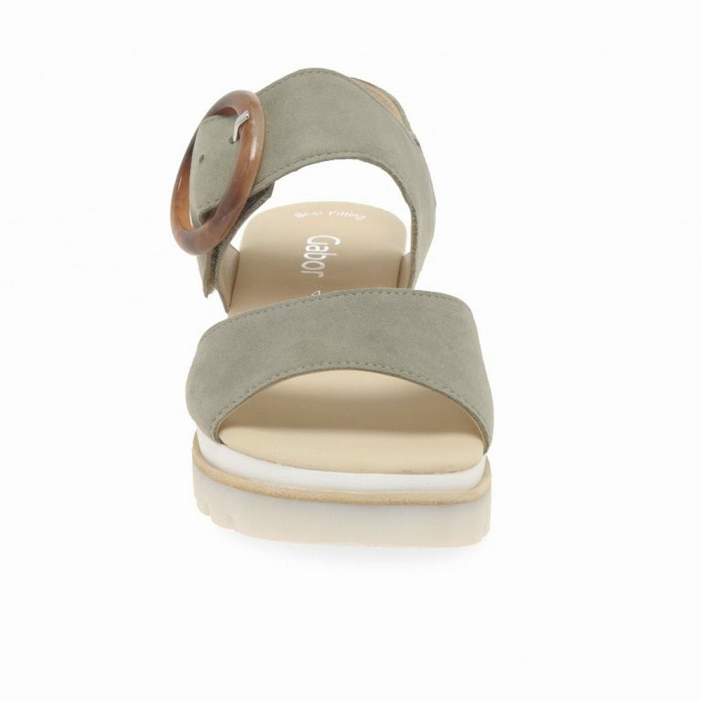 White Gabor Yeo Women Wedge Sandals | PBCT-05932