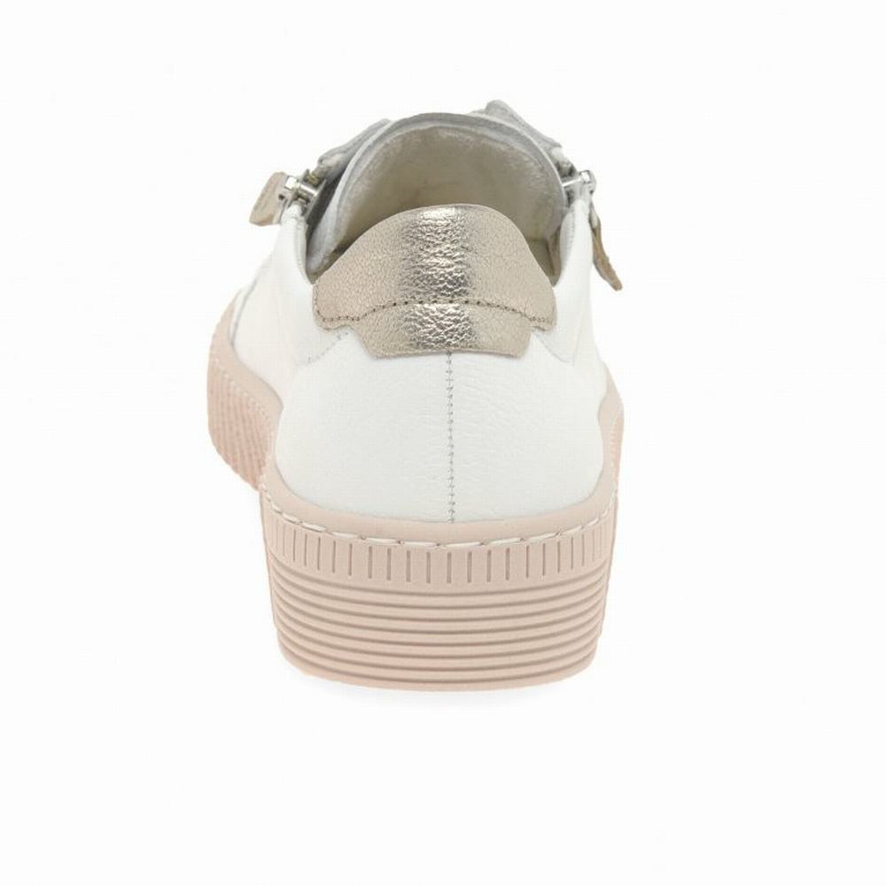 White / Rose Gabor Wisdom Casual Women Trainers | PEYA-85230