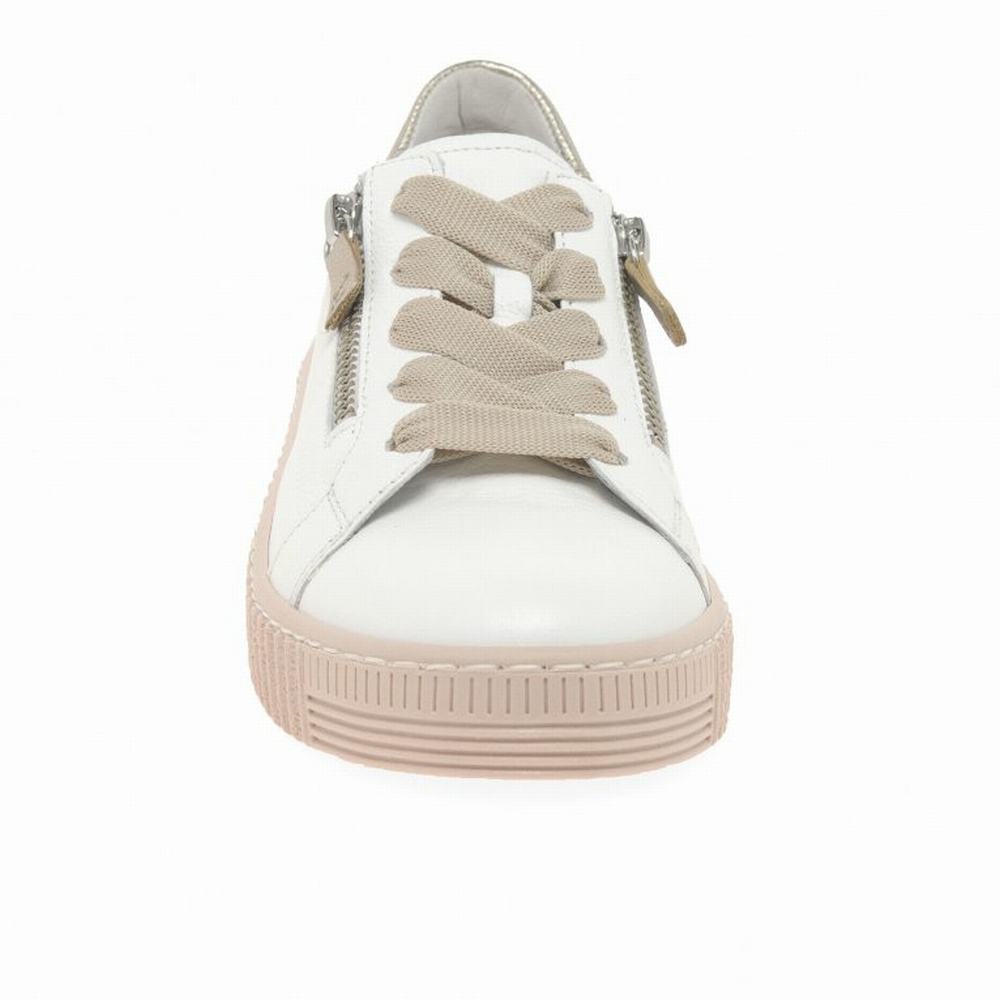 White / Rose Gabor Wisdom Casual Women Trainers | PEYA-85230